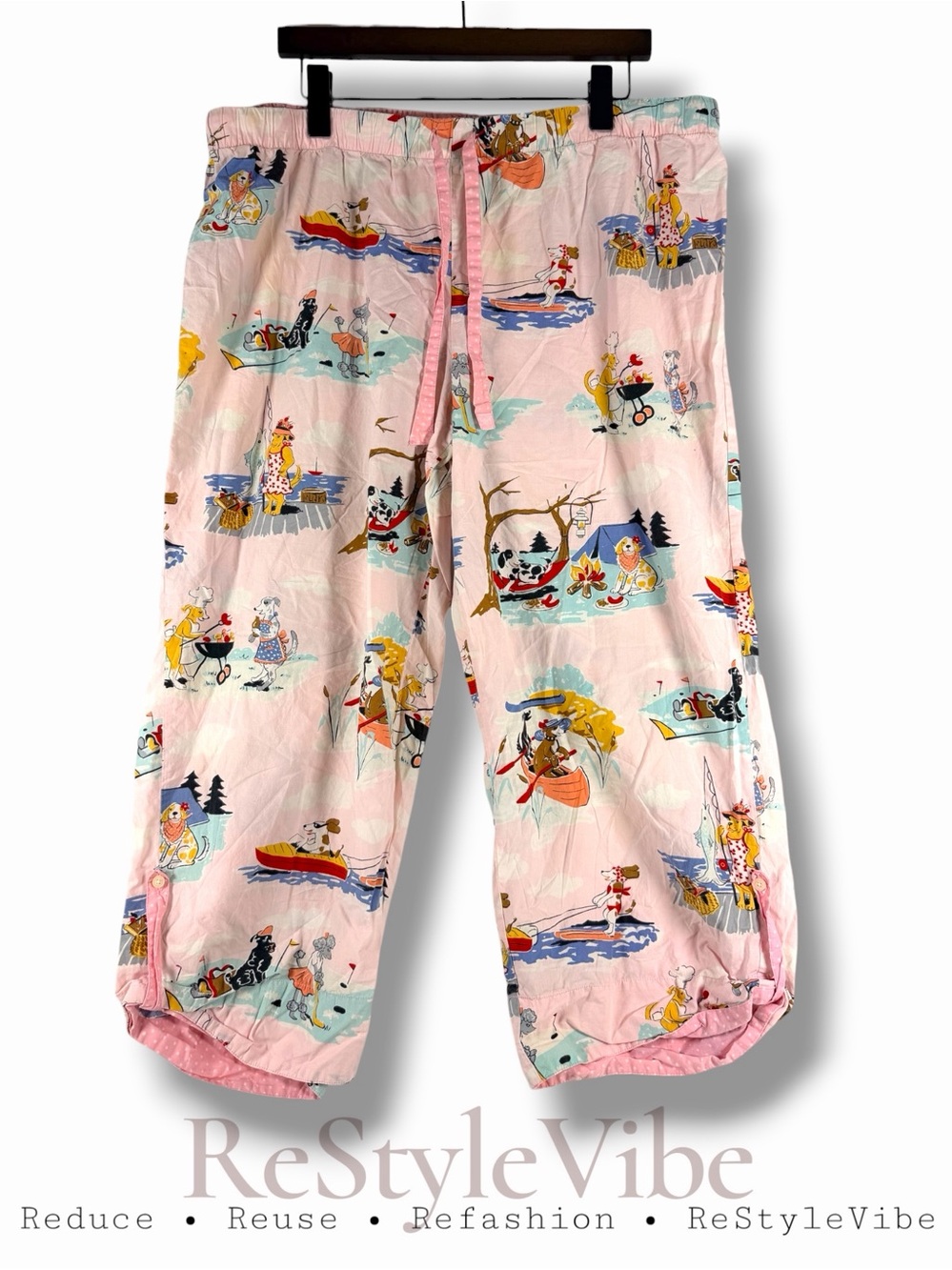 NICK & NORA Women’s Size XXL Pants Sleepwear Pajama Bottoms ONLY Fun Dog Print